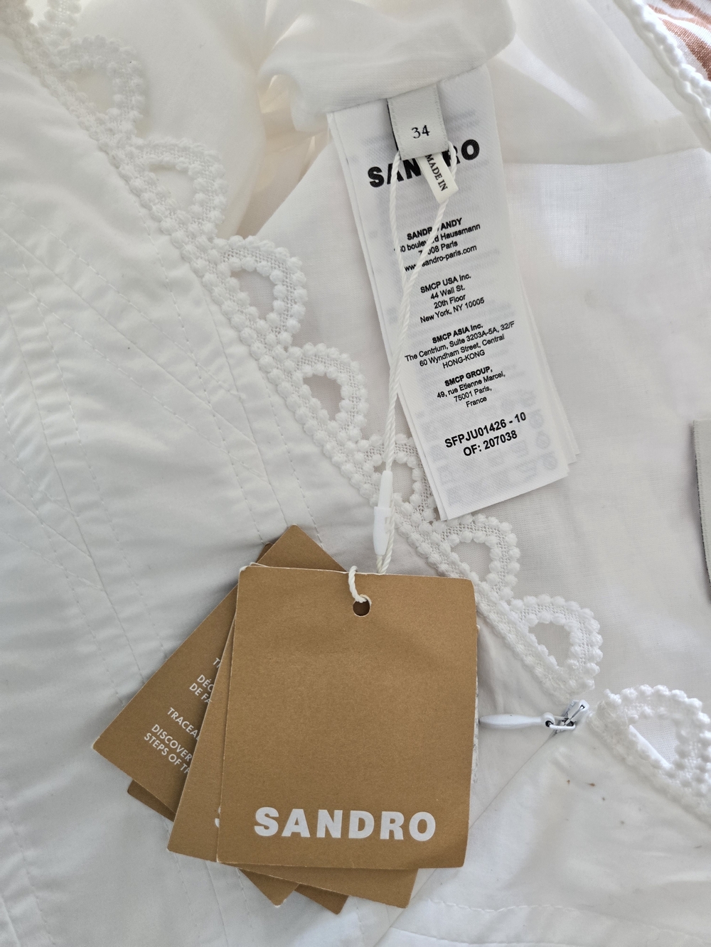 NWT | Sandro Chica White Maxi Skirt | Size 34 FR - Picture 10 of 12